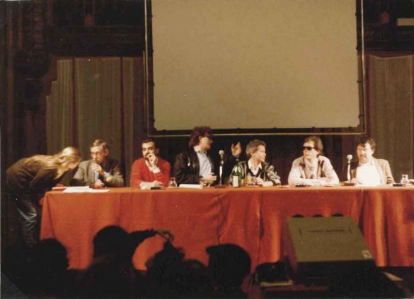 1985-Salso Film & Tv Festival: Il convegno con il tavolo dei relatori	