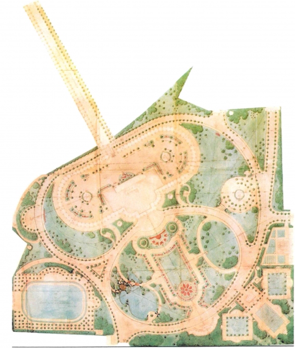Mappa Parco Mazzini disegno Arch. Giuseppe Roda 1912 : Il disegno originario del parco venne elaborato nel 1912 dall’architetto Giuseppe Roda (1866-1951), erede della celebre dinastia di paesaggisti torinesi, ispirandosi ai canoni tipici del periodo Liberty.