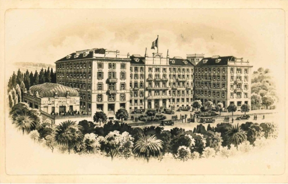 Vecchia Salso - Collezione Fotografica Digitale Famiglia Marzaroli: Primi del Novecento - Il Grand Hotel des Thermes in una cartolina illustrata d'epoca