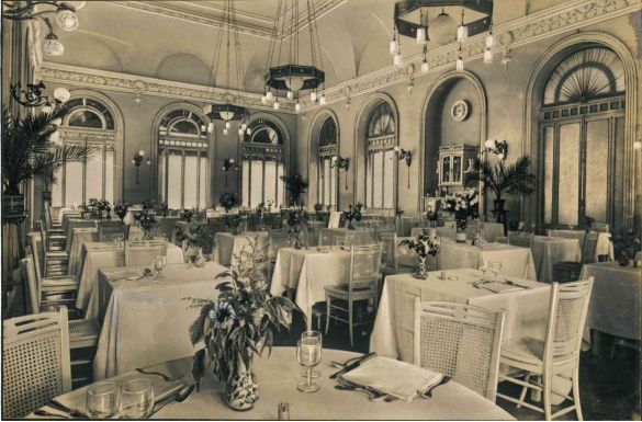 Vecchia Salso - Collezione Fotografica Digitale Famiglia Marzaroli: Primi del Novecento - Grand Hotel Regina, sala da pranzo
