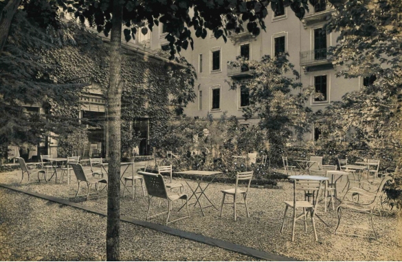 Vecchia Salso - Collezione Fotografica Digitale Famiglia Marzaroli: Primi del Novecento - Grand Hotel Regina, il giardino