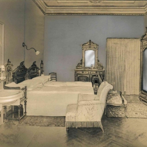 Vecchia Salso - Collezione Fotografica Digitale Famiglia Marzaroli: Primi del Novecento – Albergo Grande Detraz: una camera a due letti
