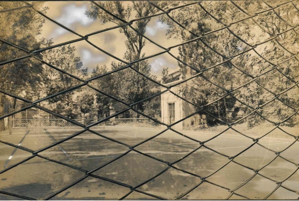 Vecchia Salso - Collezione Fotografica Digitale Famiglia Marzaroli: Primi del Novecento – Albergo Grande Detraz: l'elegante spianato per il pattinaggio, lawn-tennis, ginnastica
