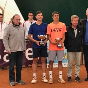 International Junior Tennis Tournament: 5 maggio 2019 - Premiazione singolare Maschile:Passaro (in blu) e Cabolli