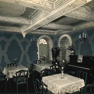 Vecchia Salso - Collezione Fotografica Digitale Famiglia Marzaroli: Primi del Novecento – Albergo Pavone, sontuosa salle à manger