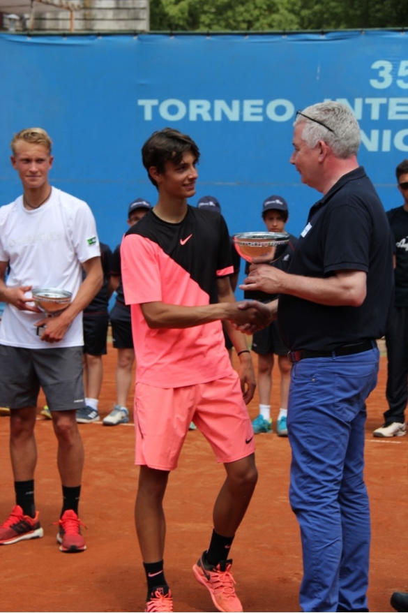 Torneo Internazionale Juniores di Tennis: 2018 35^ edizione - Premiazioni singolare maschile vince Gian Marco Moroni