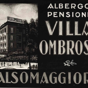 Vecchia Salso - Collezione Fotografica Digitale Famiglia Marzaroli: Primi del Novecento – Albergo Villa Ombrosa, cartolina pubblicitaria