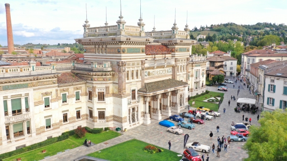 Gran Premio Terre di Canossa - Auto d'Epoca: Tappa a Salsomaggiore Terme, veduta aerea