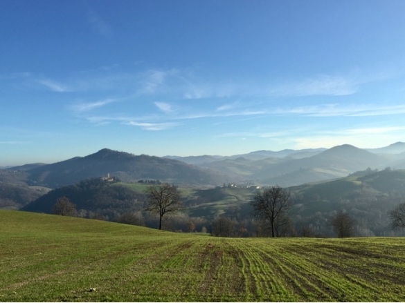 Panorama Collinare: Veduta dalle colline di Marzano, con un velo di foschia